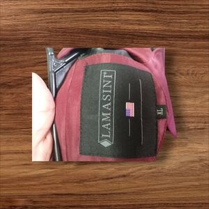 LAMASINI Men's Burgundy Jacket